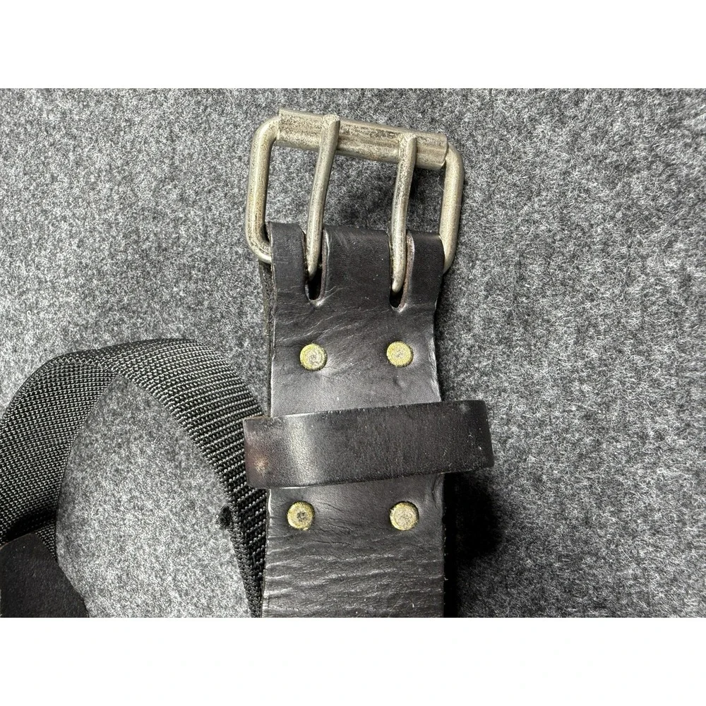 Klein‎ Tools Work Belt 36  Black Leather Nylon Utility Pouch Heavy Duty Workwear
